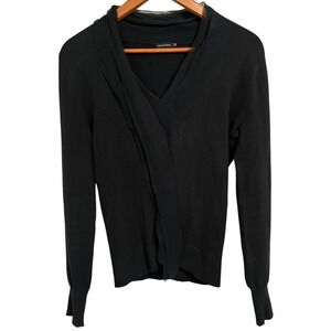 MAGASCHONI‎ Black Long-Sleeved V-Neck Sweater Women's Size Small